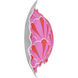 Lisa Ray 22 X 7 inch Multi and Pink and Red Pillow