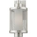 Nottingham 1 Light 15 inch Brushed Nickel Outdoor Wall Lantern