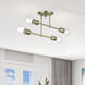 Delacroix 4 Light 17 inch Antique Brass Semi-Flush Ceiling Light