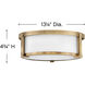 Lowell 2 Light 13.25 inch Brushed Bronze Indoor Flush Mount Ceiling Light