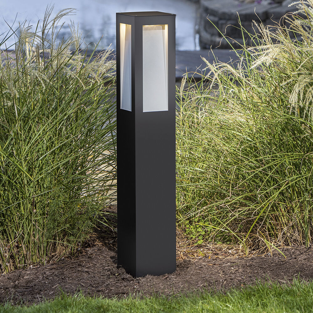 Taper 120v 28.00 watt Black Landscape Path Bollard