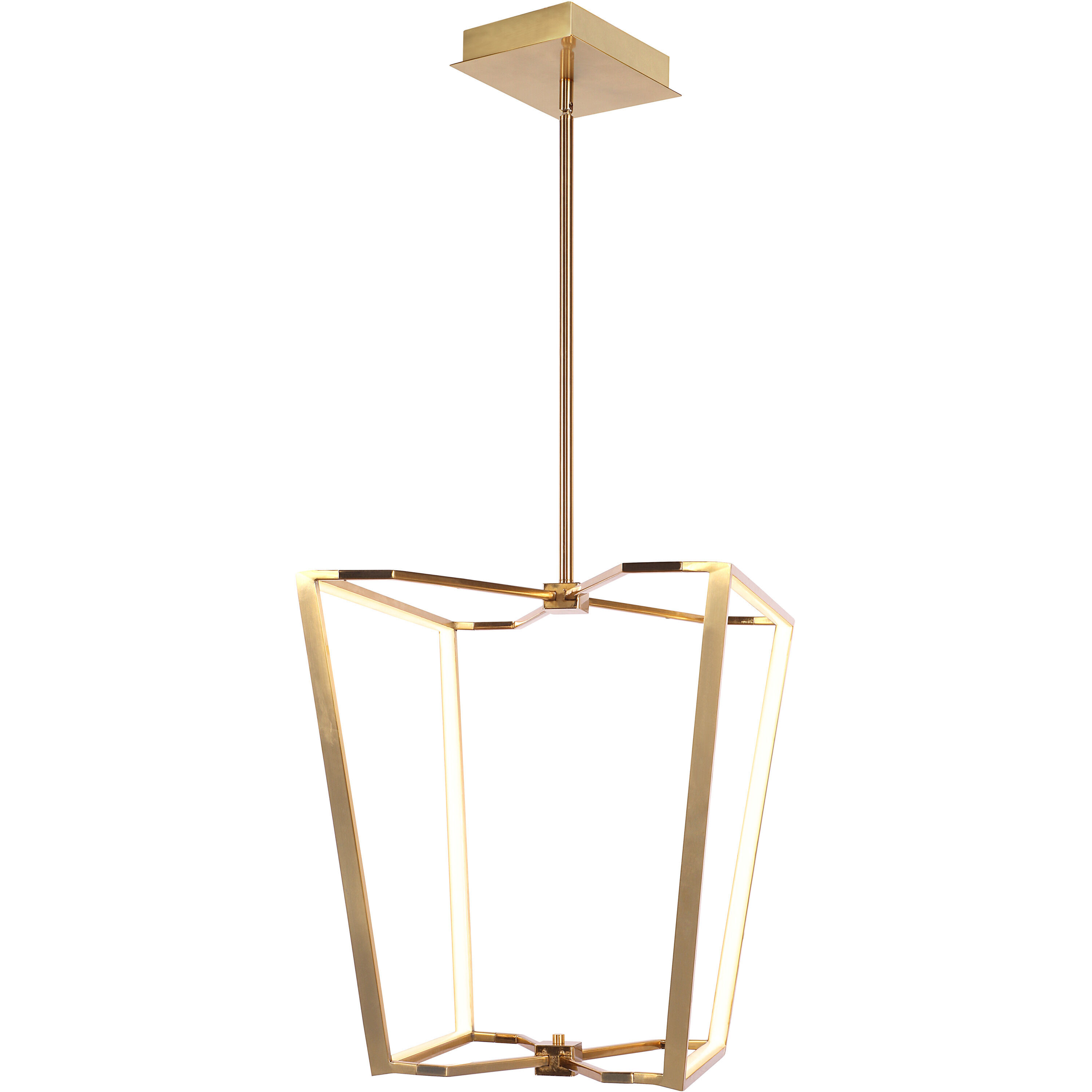 Curant LED 16.5 inch Aged Brass Chandelier Ceiling Light