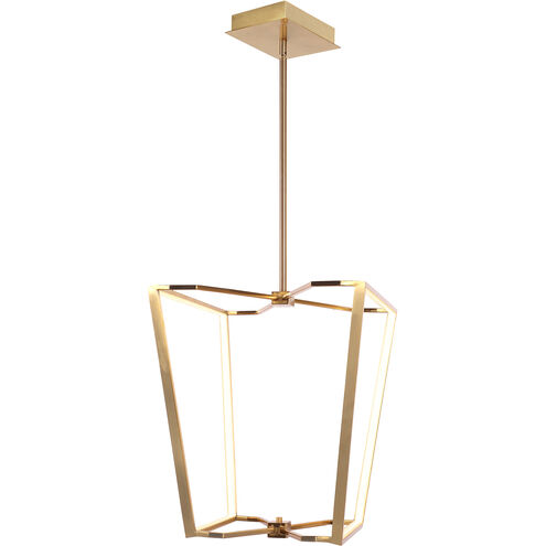 Curant LED 16.5 inch Aged Brass Chandelier Ceiling Light