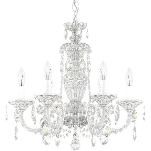 Sterling 6 Light 21 inch Polished Silver Chandelier Ceiling Light in Heritage