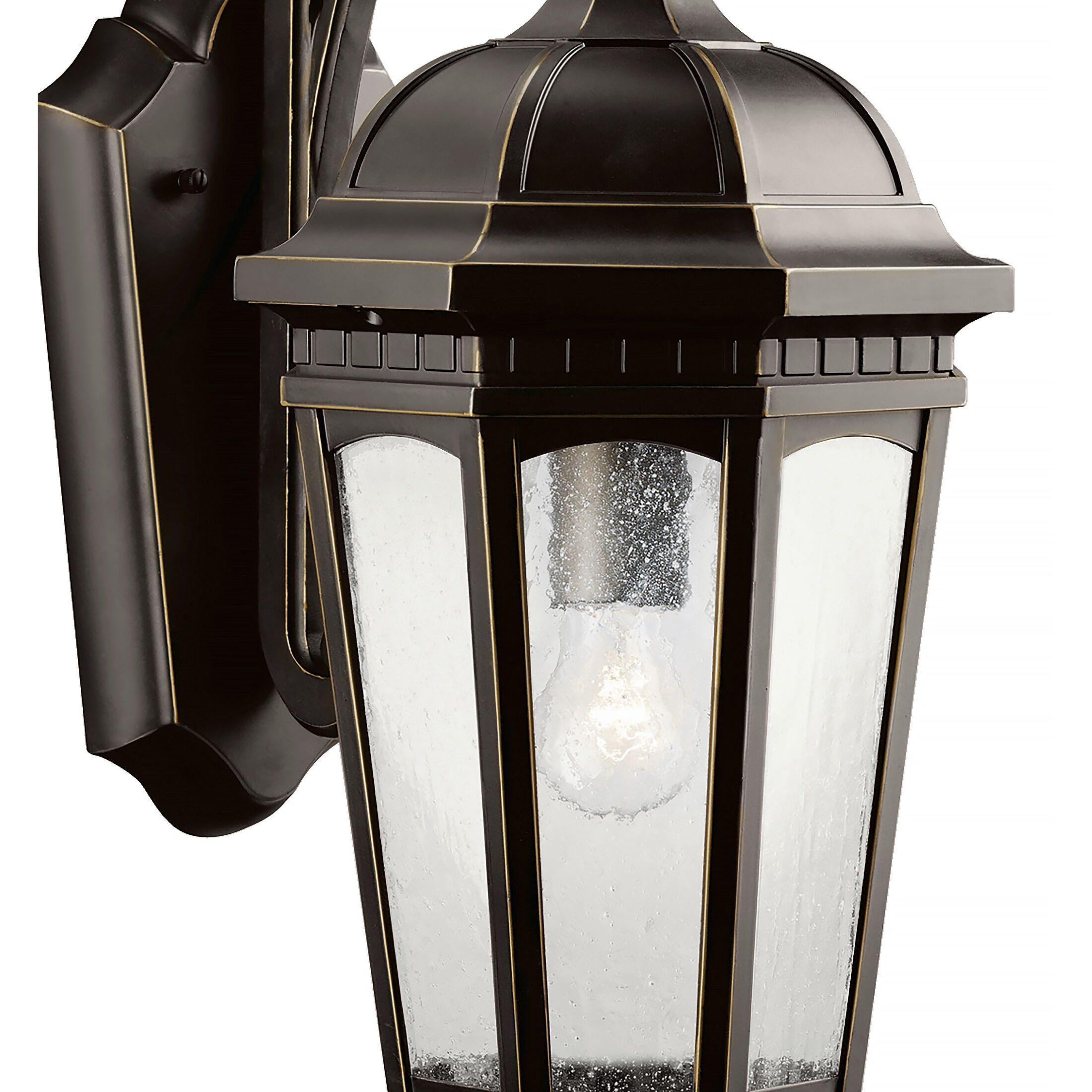 Courtyard 1 Light 18 inch Rubbed Bronze Outdoor Wall in A19, Medium