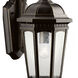 Courtyard 1 Light 18 inch Rubbed Bronze Outdoor Wall in A19, Medium