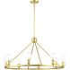 Lansdale 8 Light 34 inch Satin Brass Chandelier Ceiling Light