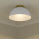 Yep Zoey 3 Light 13.75 inch Olympic Gold Flush Mount Ceiling Light in Matte White