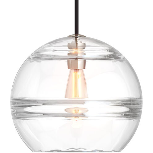 Sean Lavin Sedona 12 inch Satin Nickel Pendant Ceiling Light in Incandescent, Clear Glass