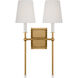 AH by Alexa Hampton Baxley 2 Light 13 inch Burnished Brass Sconce Wall Light
