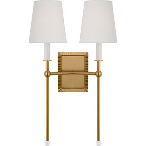 AH by Alexa Hampton Baxley 2 Light 13 inch Burnished Brass Sconce Wall Light