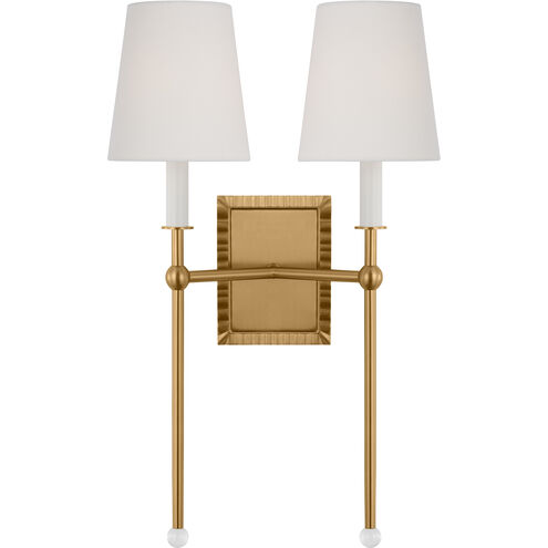 AH by Alexa Hampton Baxley 2 Light 13 inch Burnished Brass Sconce Wall Light