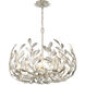 Broche 5 Light 23 inch Antique Silver Chandelier Ceiling Light