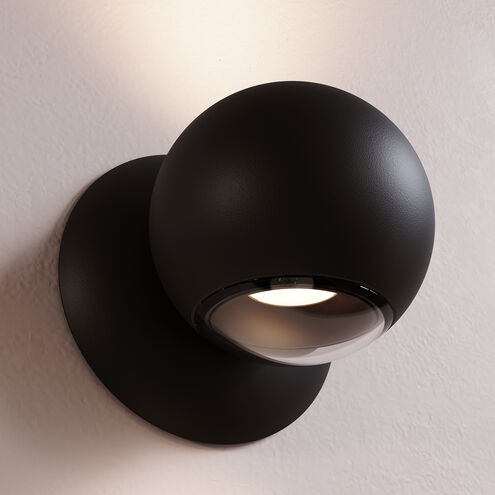 Hemisphere LED 4 inch Textured Black Wall Sconce Wall Light