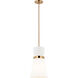Clark 1 Light 9.75 inch Satin Brass Pendant Ceiling Light