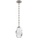 Ellisse 1 Light 6.5 inch Beige Silver Pendant Ceiling Light in Clear Optic, Rectangular Chain