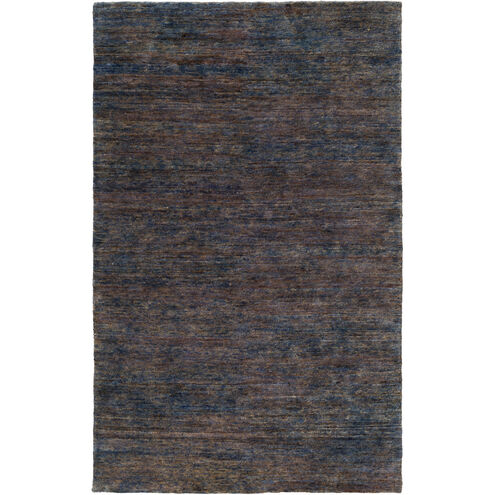 Crusoe 63 X 39 inch Blue and Black Area Rug, Jute