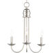 Logan 3 Light 15.5 inch Satin Nickel Multi-Light Pendant Ceiling Light