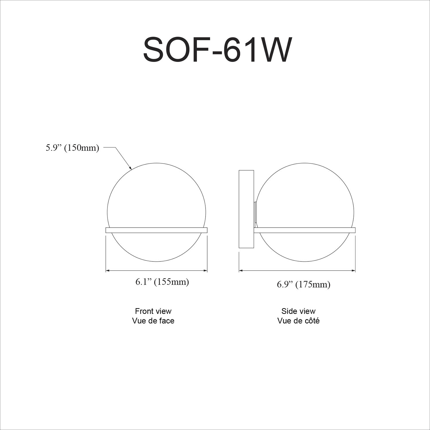 Sofia 1 Light 6 inch Matte Black with Aged Brass Decorative Wall Sconce Wall Light in Matte Black and Aged Brass