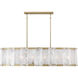 Veil 6 Light 48 inch Legacy Brass Linear Chandelier Ceiling Light