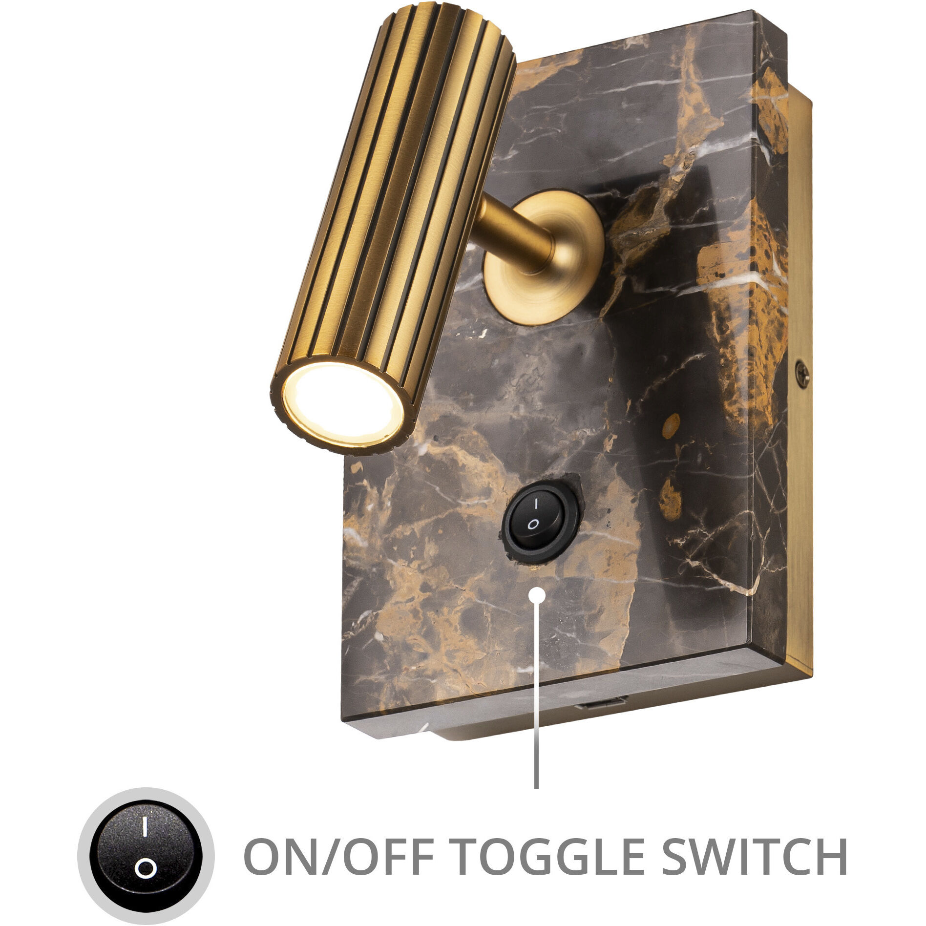 Nexus 7 inch Black Aged Brass Reading Light Portable Light