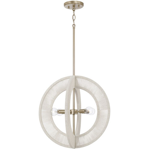 Delaney 4 Light 18 inch Matte Brass Pendant Ceiling Light