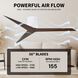 Atlas Eliza-H 56 inch Gloss White with Walnut Tone Blades Flush Mount Ceiling Fan, Atlas