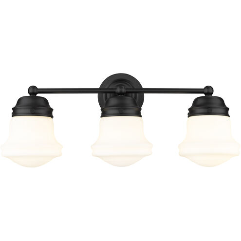 Vaughn 3 Light 22.5 inch Matte Black Vanity Wall Light