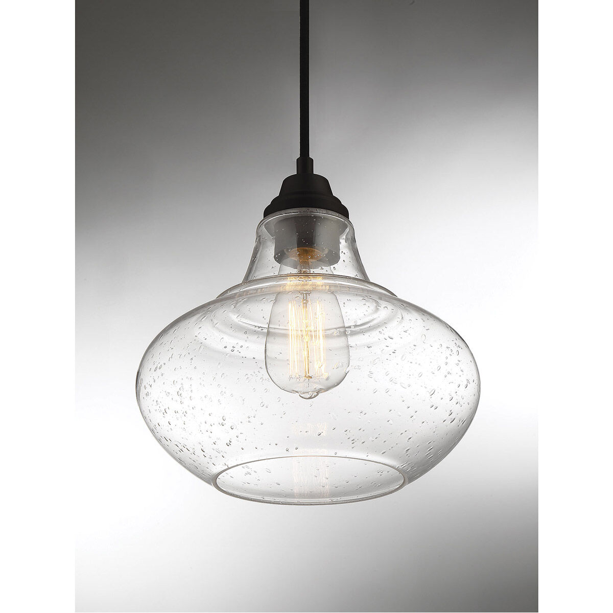 Industrial 1 Light 10 inch Oil Rubbed Bronze Mini-Pendant Ceiling Light