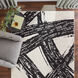 Optika 90 X 63 inch Black/White Rug in 5 x 7