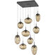 Cosmos Incandescent 9 Light 32 inch Graphite Multi-Pendant Ceiling Light in Bronze Cosmos, Square Multi-Port