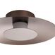 Yep Luma LED 11.75 inch Coffee Silver Flush Mount Ceiling Light