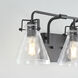 Jaden 3 Light 24 inch Midnight Black Bath Vanity Wall Sconce Wall Light