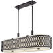 Vistaview 6 Light 42 inch English Bronze Linear Chandelier Ceiling Light