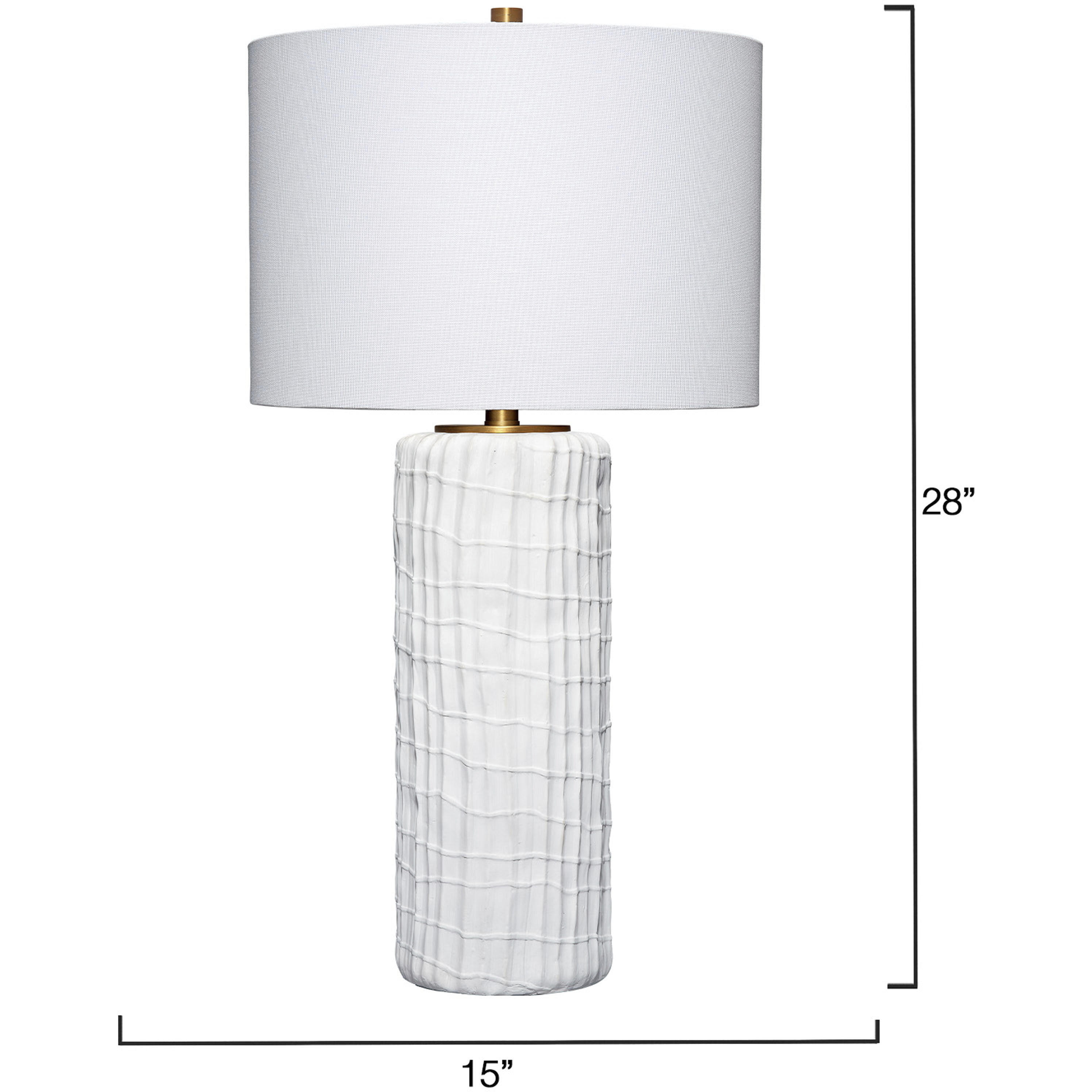 Trunk 28 inch 150 watt White Polyresin Table Lamp Portable Light