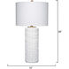 Trunk 28 inch 150 watt White Polyresin Table Lamp Portable Light