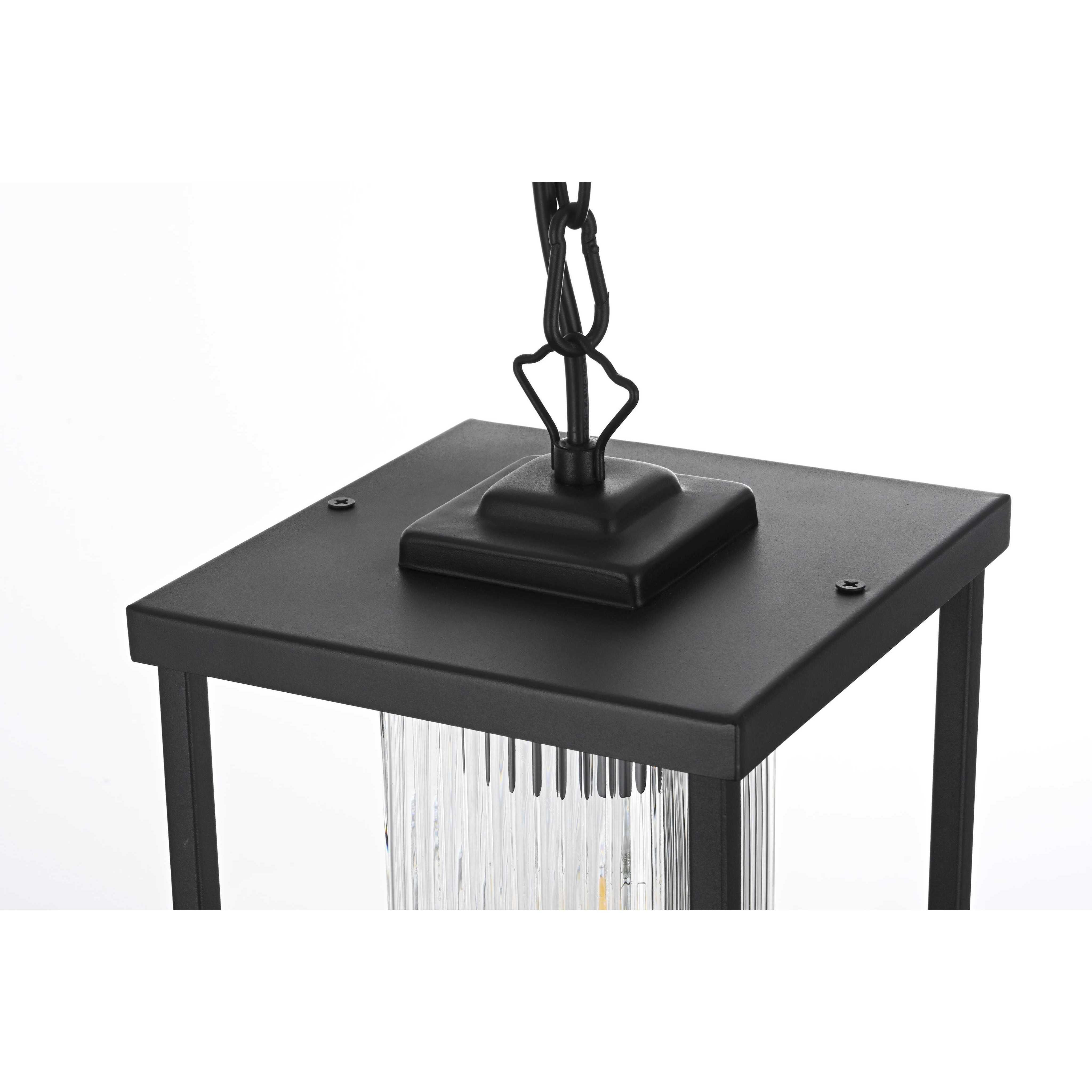 Dover 1 Light 7 inch Black Outdoor Pendant