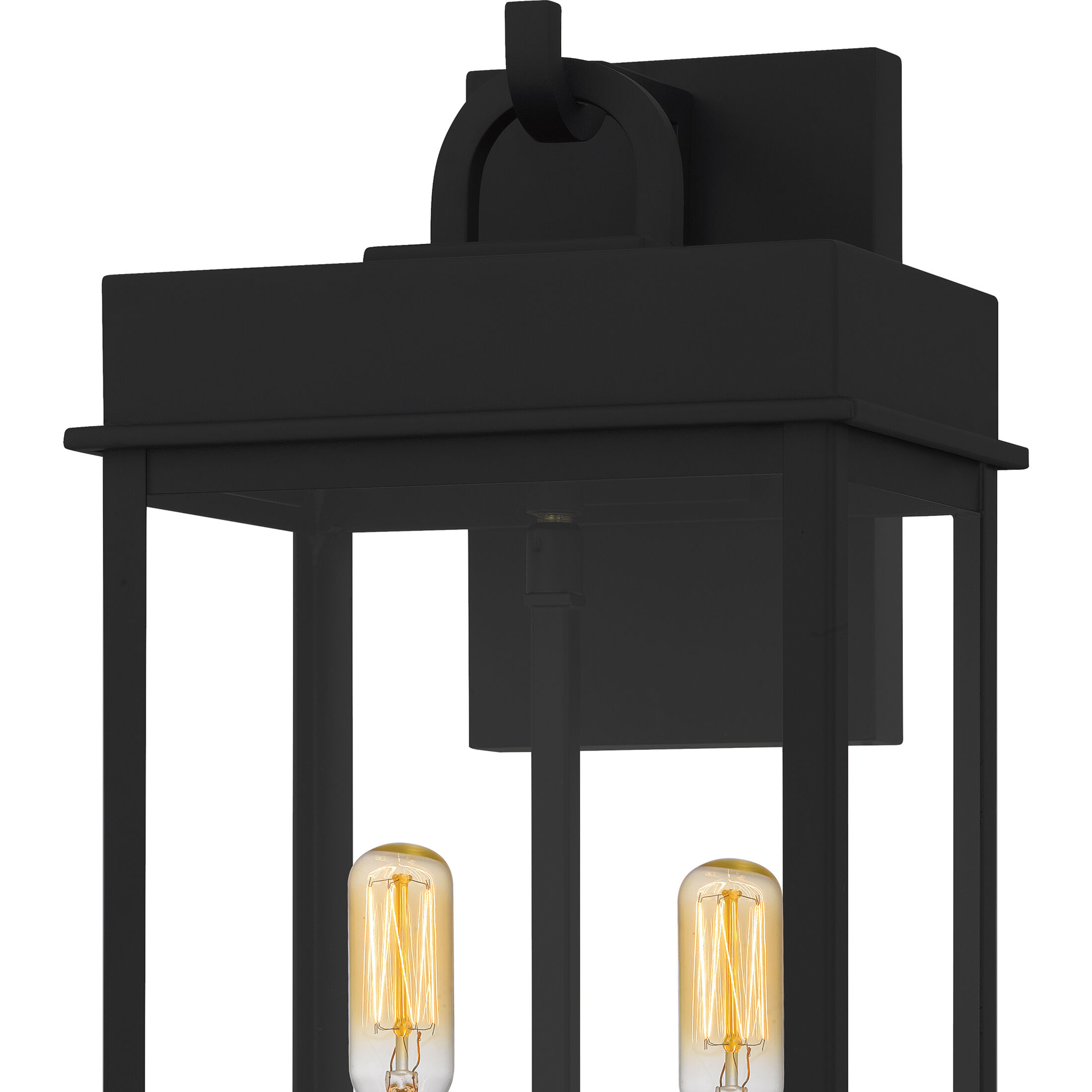 Carmen 2 Light 16.25 inch Matte Black Outdoor Wall Lantern, Medium