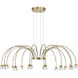 Yep Vario 16 Light 47 inch Titanium Gold Chandelier Ceiling Light