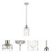 Ballston Candor 1 Light 5 inch White and Polished Chrome Pendant Ceiling Light in Clear Waterglass, Ballston