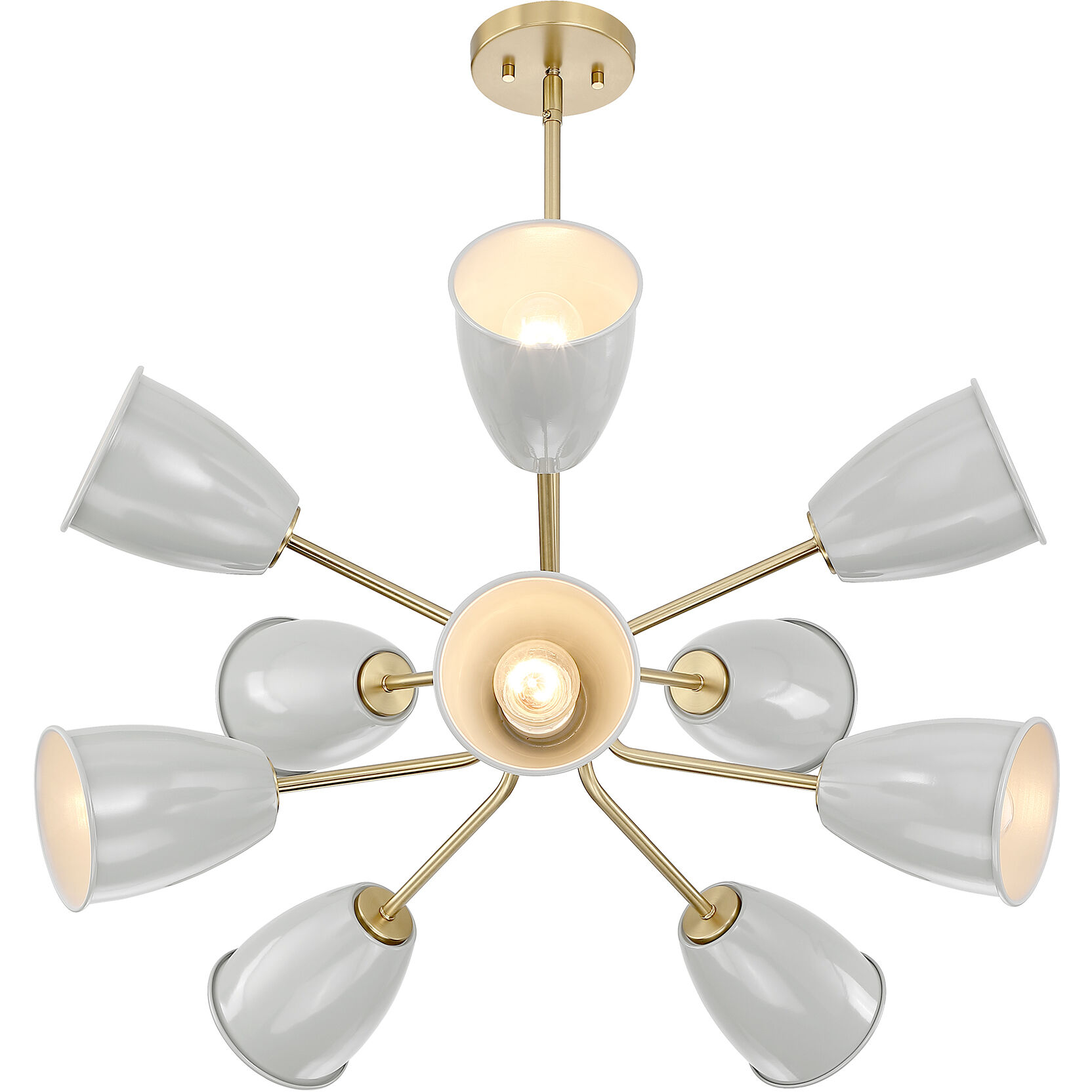 Biba 10 Light 28.5 inch Brushed Gold Chandelier Ceiling Light