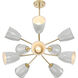 Biba 10 Light 28.5 inch Brushed Gold Chandelier Ceiling Light