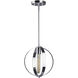 Celeste 1 Light 10 inch Chrome Globe Mini Pendant Ceiling Light, Adapts to Sloped Ceiling