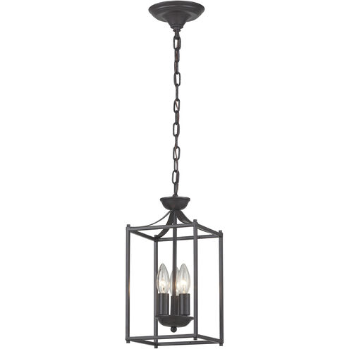 Arthur 3 Light 7 inch Oil Rubbed Bronze Mini Pendant Ceiling Light