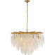 Chapman & Myers Cora LED 40.75 inch Antique-Burnished Brass Waterfall Chandelier Ceiling Light, Medium