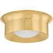 Noxon LED 13.75 inch Aged Brass Flush Mount Ceiling Light
