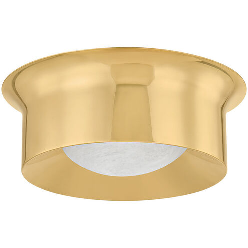 Noxon LED 13.75 inch Aged Brass Flush Mount Ceiling Light