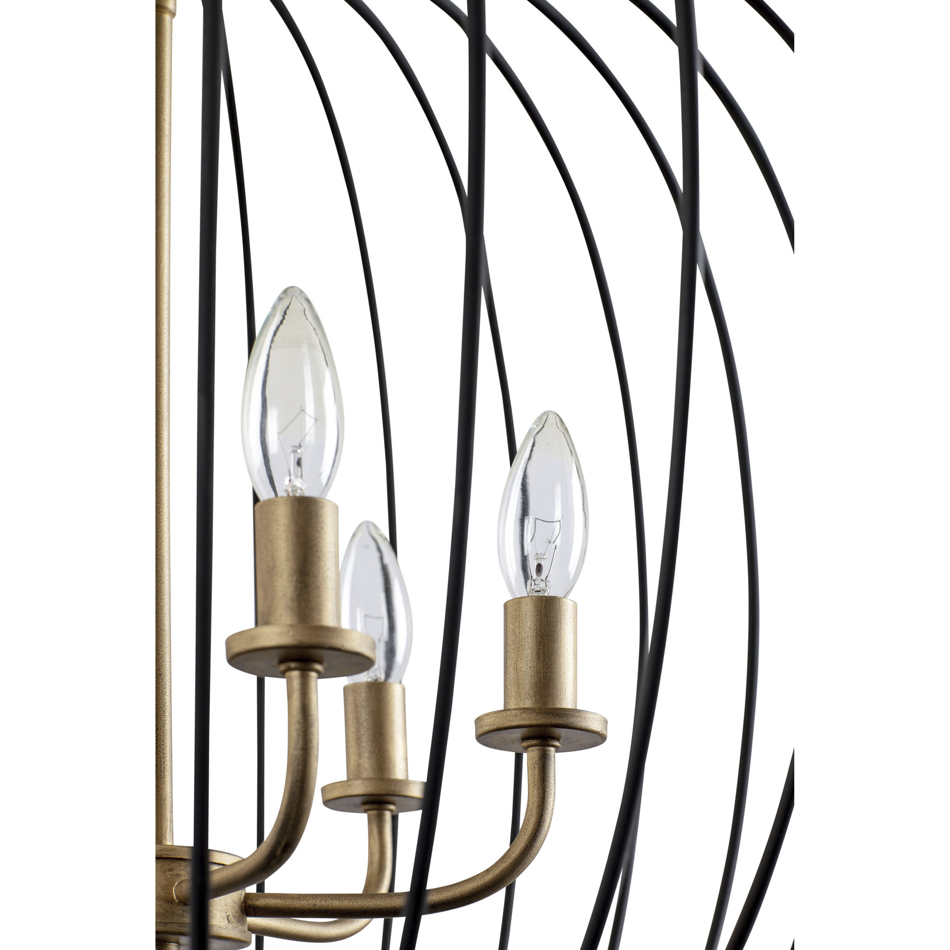 Nico 6 Light 24 inch Carbon and Havana Gold Pendant Ceiling Light