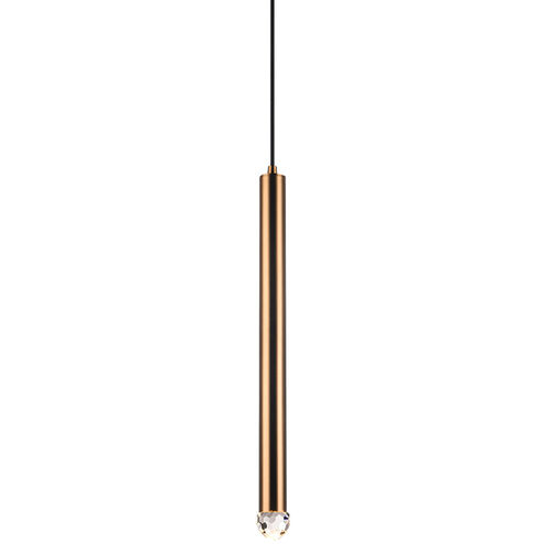 Reign LED 2 inch Aged Gold Brass Pendant Ceiling Light