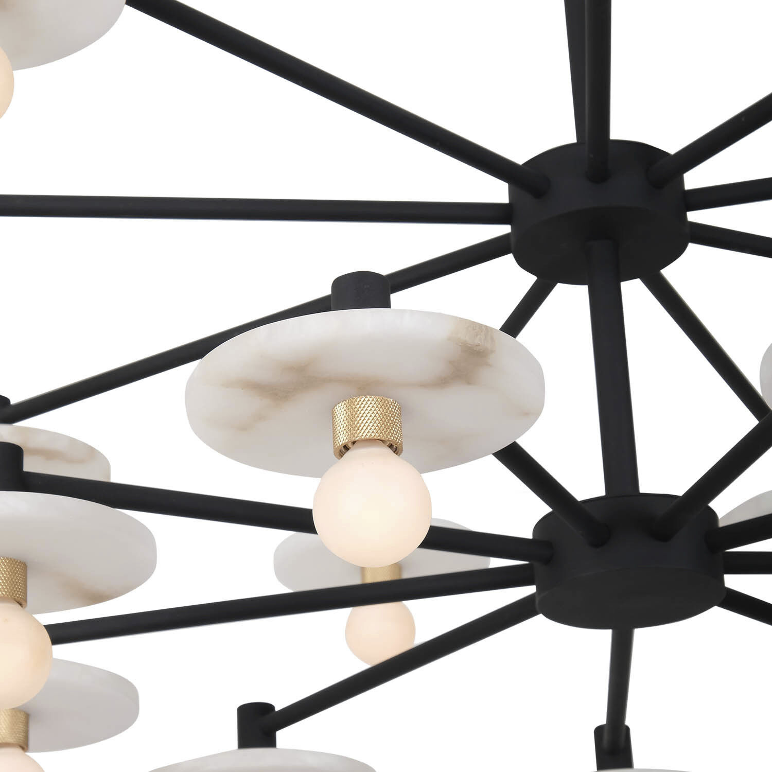 Discus 18 Light 42 inch Matte Black Pendant Ceiling Light